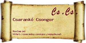 Csarankó Csongor névjegykártya