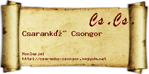 Csarankó Csongor névjegykártya