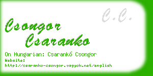 csongor csaranko business card